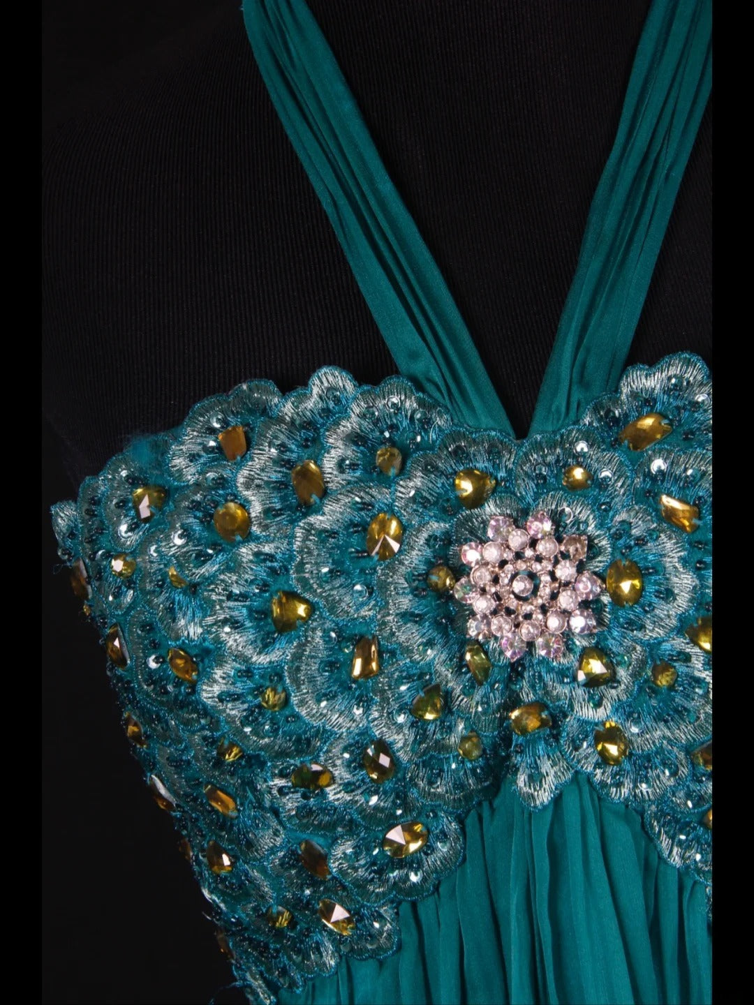 Vintage 2000s A Line Halter Chiffon Embroidery Beads Plus Size With Gem Long Prom Dresses Impress 21th Birthday Outfits Party Gown AS347