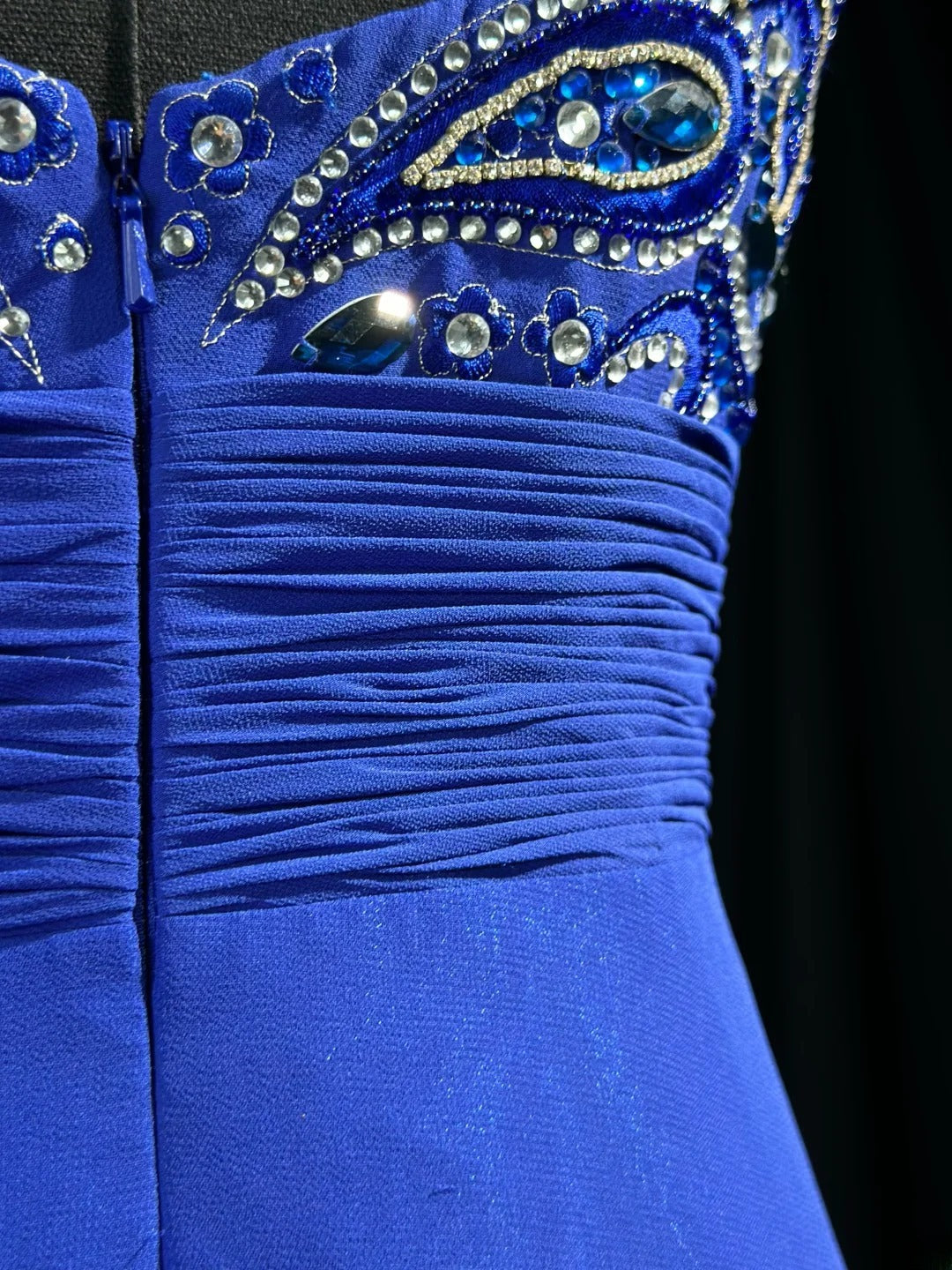 Classy Prom Dresses A Line Sweetheart Royal Blue Chiffon 1950s Retro Classy Party Formal Outfits RB6218