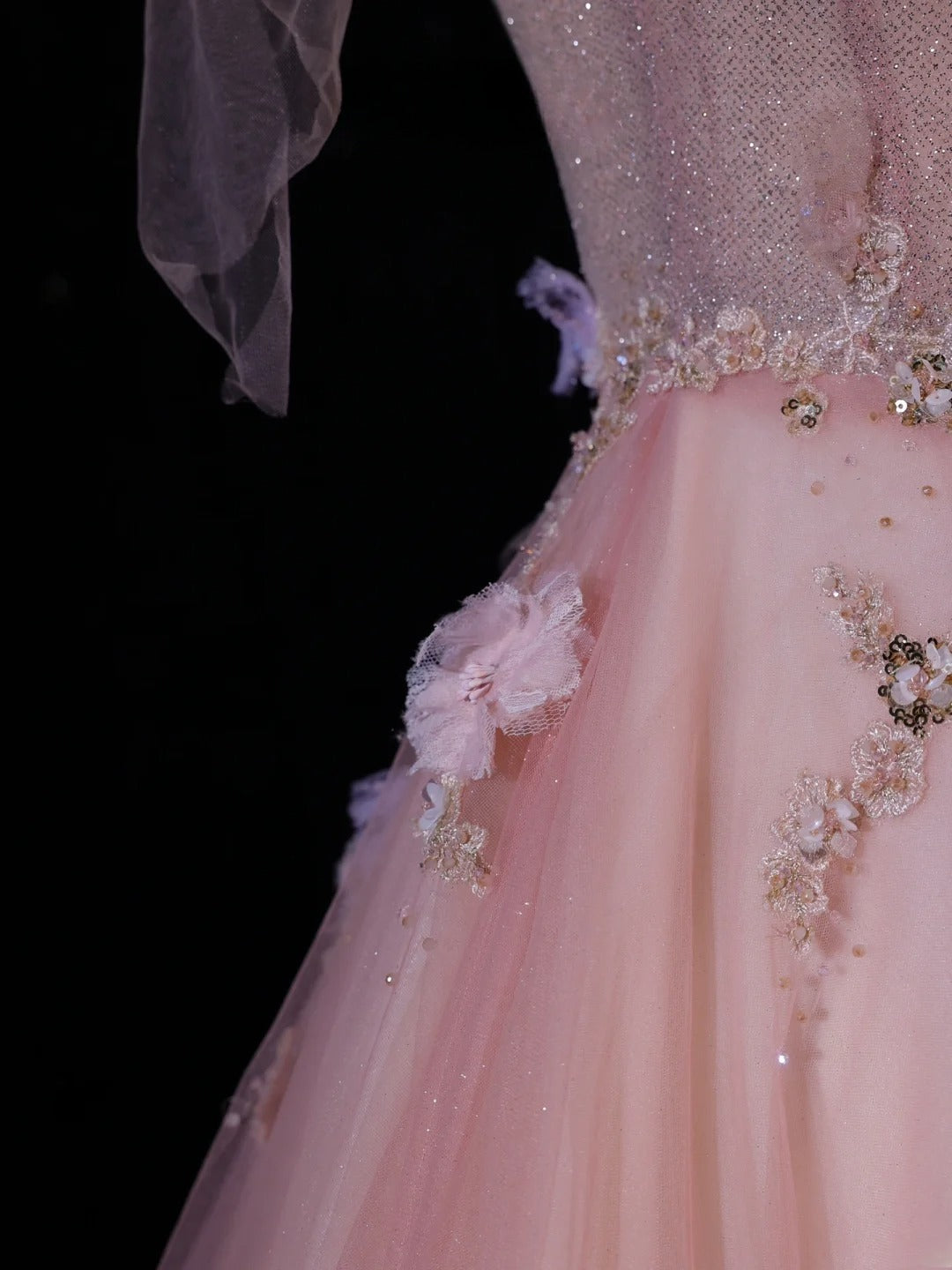 Elegante, schlichte Ballkleider im A-Linien-Stil mit Spaghettiträgern aus rosa Tüll – Inspiration für ein beeindruckendes, langes Abendkleid für Teenager und Gymnasien (AS408)
