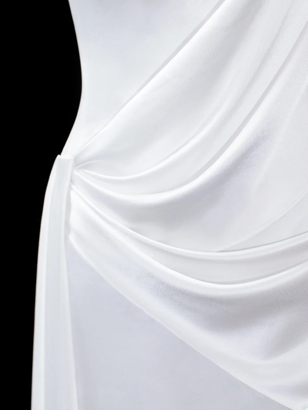 Zeitloses, ärmelloses Etuikleid aus weißem Satin mit tiefem Ausschnitt und offenem Rücken, langes, tailliertes Vintage-Brautkleid im Stil der 1920er Jahre, AS586