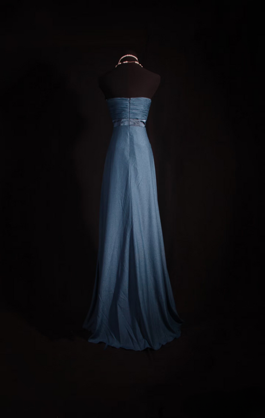 Retro Prom Dresses A Line Navy Blue Sweetheart 80s With Gold Beads Chiffon Vintage Fashion Long Prom Dresses Party Gowns AU024