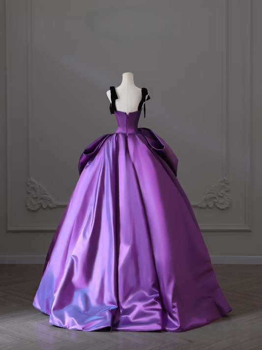 Classy Ball Gown Straps Grape Long Quinceanera Dress Gorgeous Quinceanera Dresses Sweet 15 16 Dress AU031