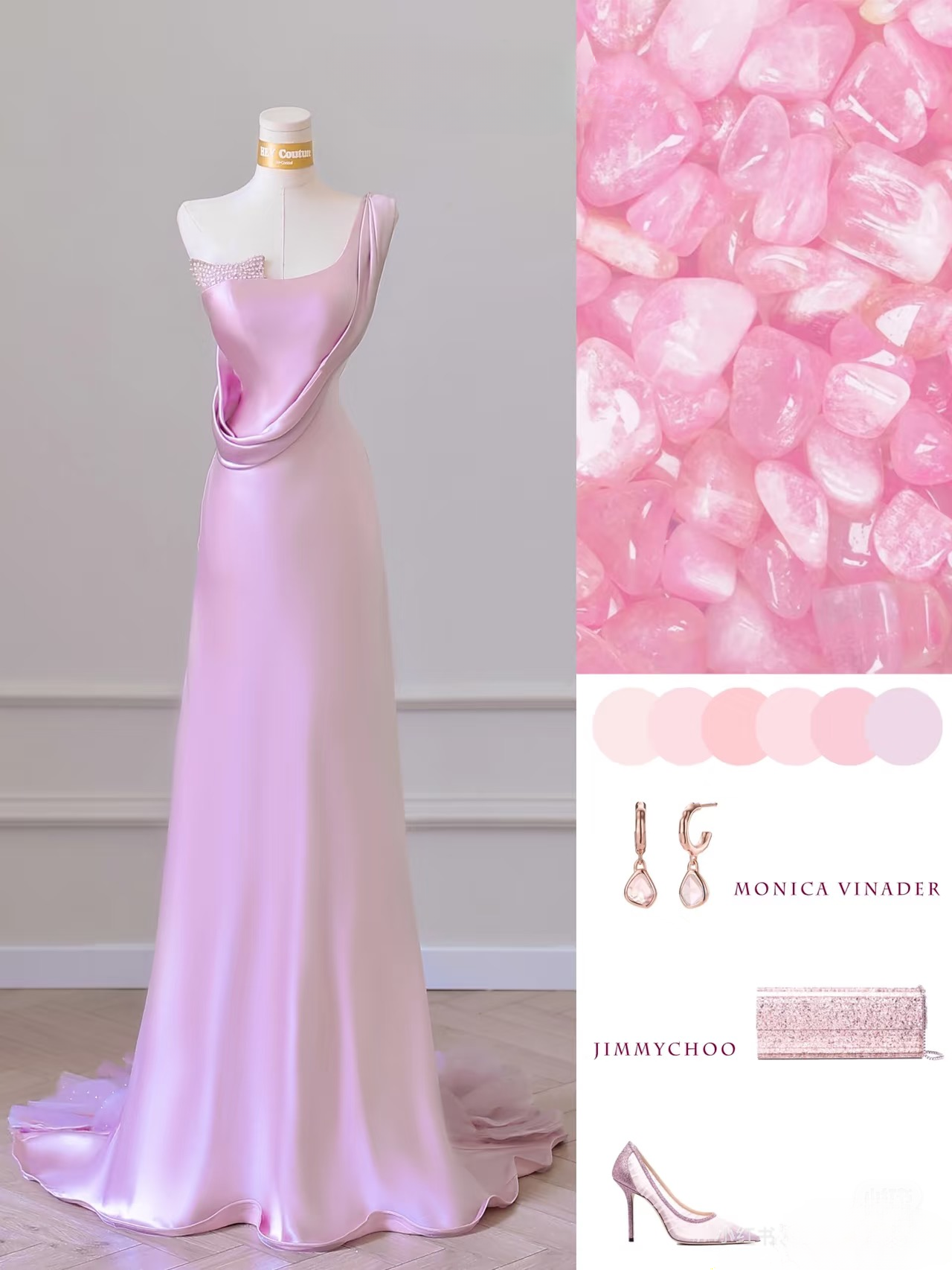 Robe de bal longue en satin rose, asymétrique, ligne A, unique, inspiration, robe de bal princesse, robe de remise de diplôme, AU055