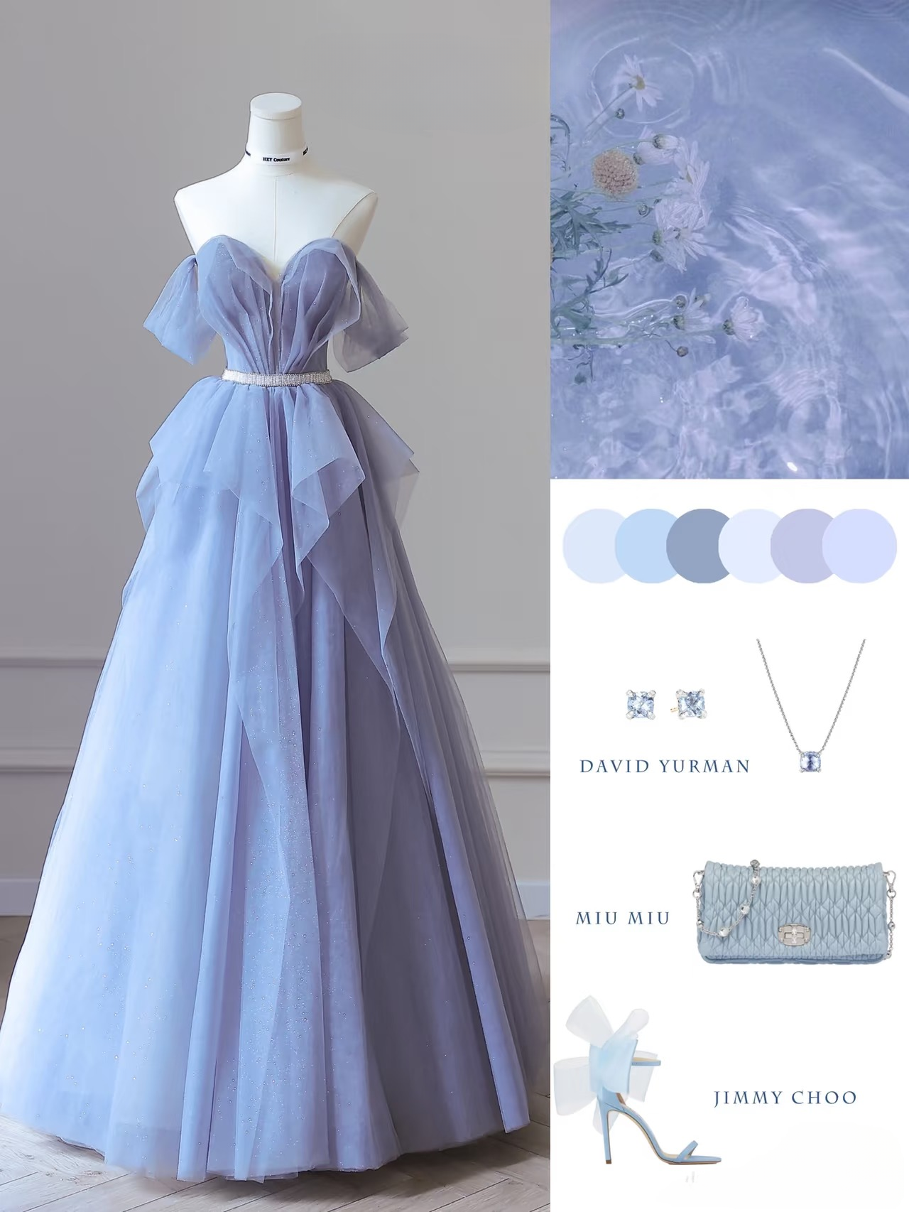 Schlichtes Ballkleid, schulterfrei, Tüll, blau, bodenlang, Ballkleider, Inspiration, Ballkleid, Prinzessin, Abschlusskleid, AU060
