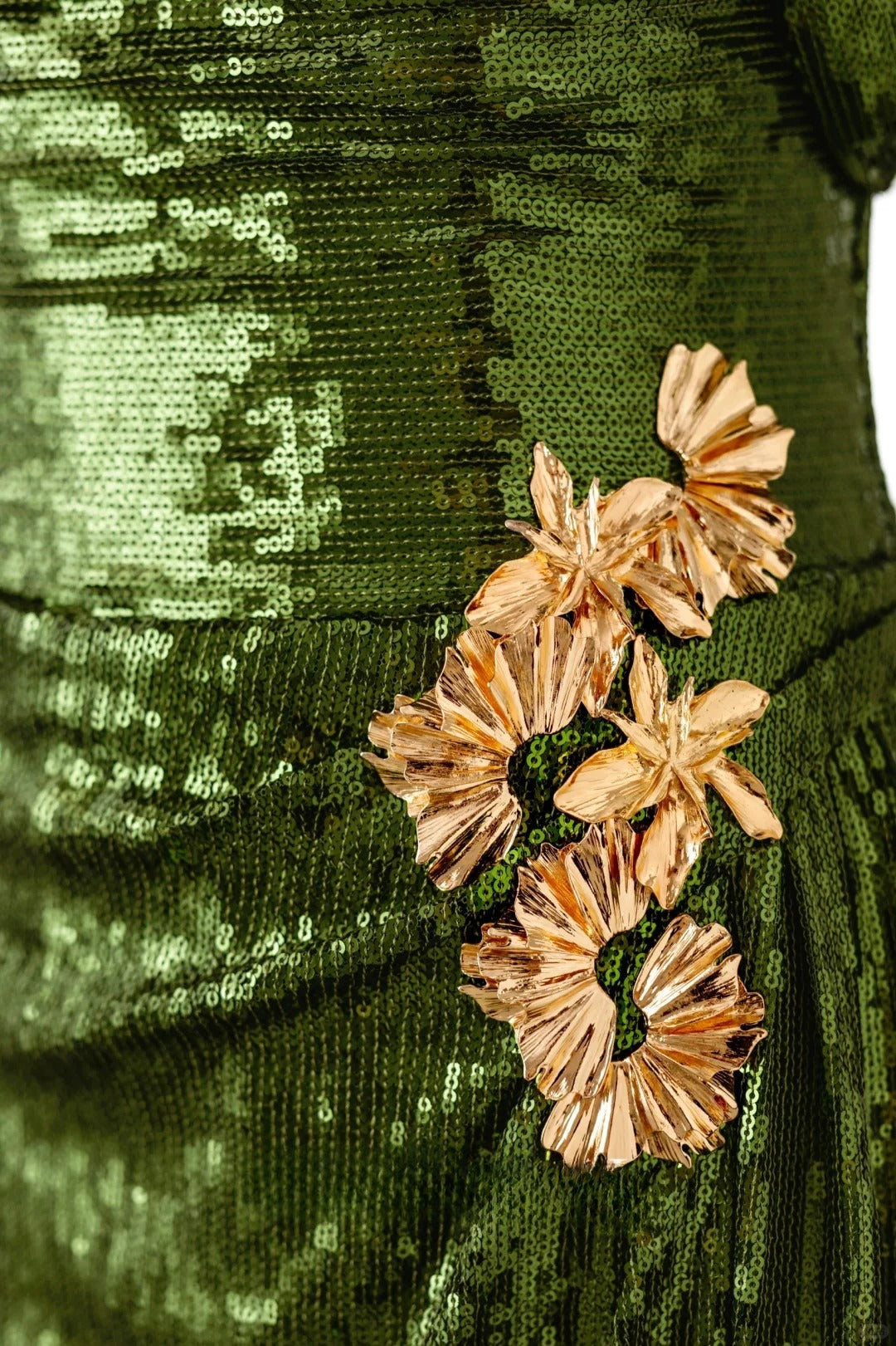 Robe de bal sirène unique sans bretelles à paillettes vertes, longue robe de soirée pour 20e anniversaire, tenue de soirée, AU071