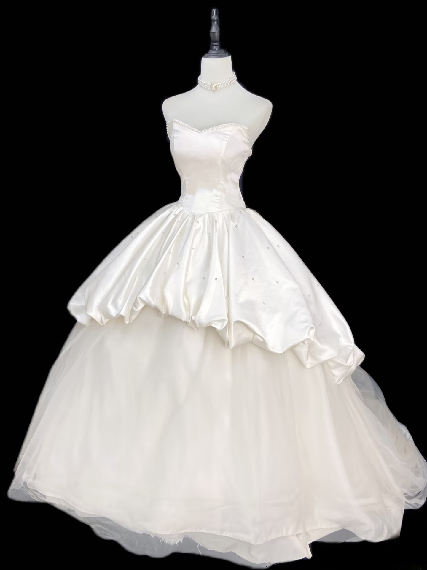 Retro Ball Gown Sweetheart Multi Layers White Fitted Corset Long Wedding Dress Bride Gowns Wedding Dresses AU090