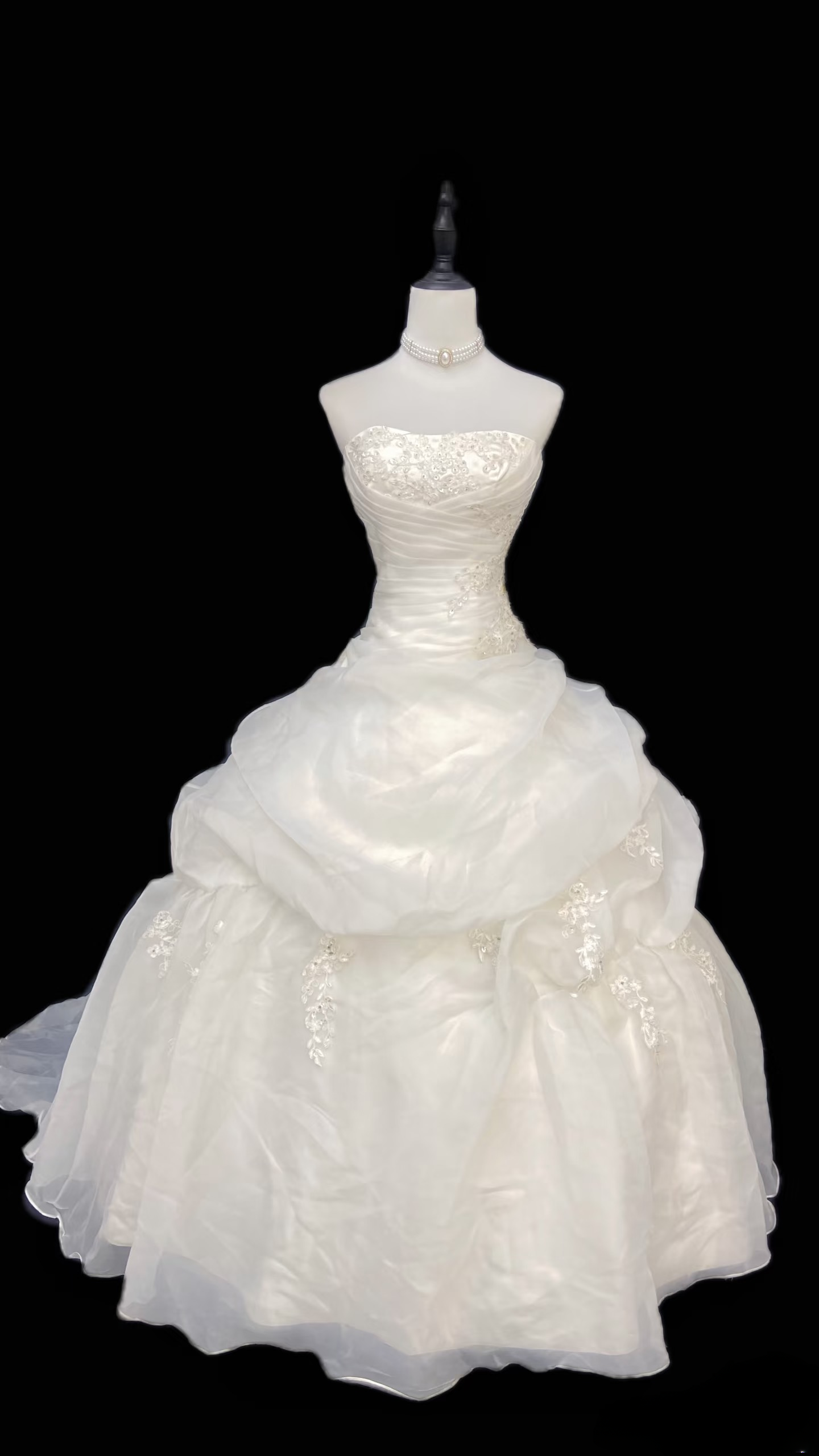 Robe de mariée rétro, robe de bal bustier, robe de mariée longue blanche vintage années 1970, référence AU098