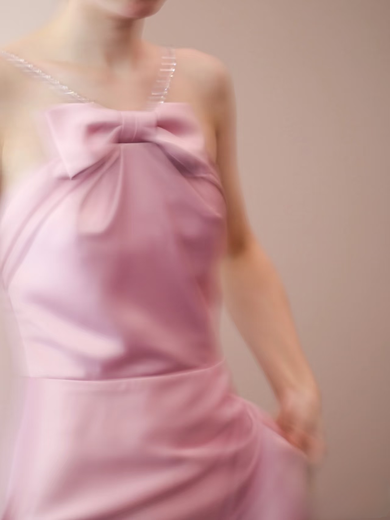 Zeitloses A-Linie Neckholder-Rosa Satin Langes Ballkleid Partykleid Geburtstags-Outfits Abschlusskleid AU149
