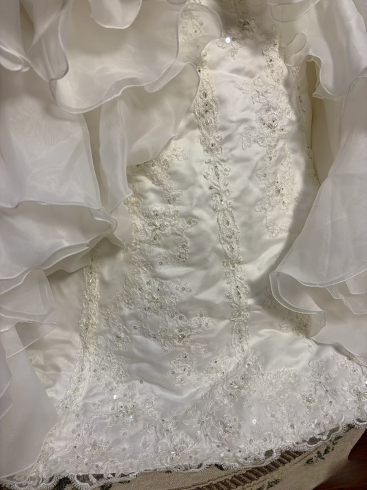 Retro High Low Spaghetti Strap 60s White Fitted Corset Bride Gown Long Wedding Dresses U173