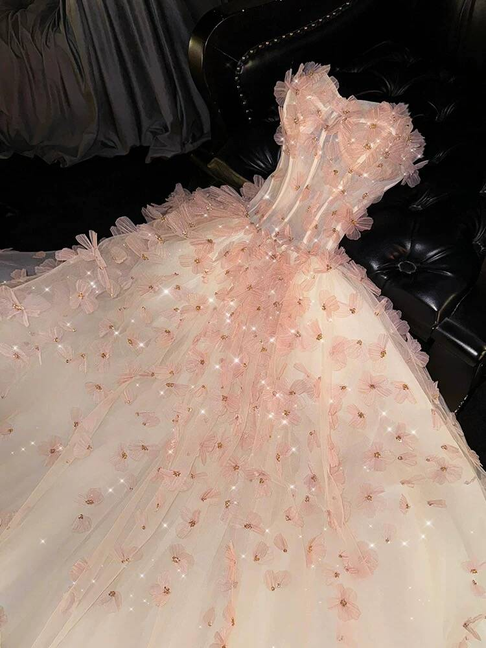 Charmantes Ballkleid Sweetheart Blush Pink Tüll Ballkleider Inspiration Ballkleid Prinzessin Abschlussballkleid AU244