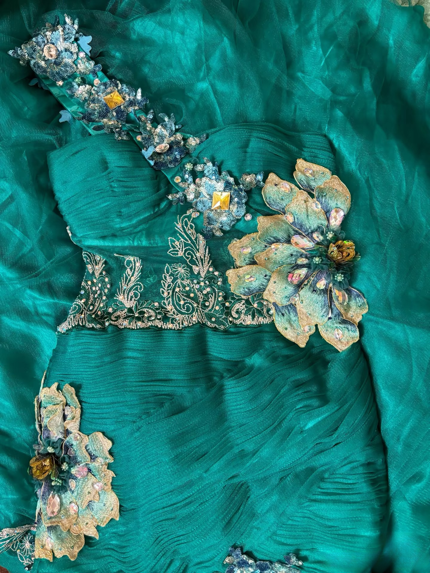 Robe de bal longue vintage sirène asymétrique vert foncé sans manches, robe de soirée formelle pour adolescentes AU298
