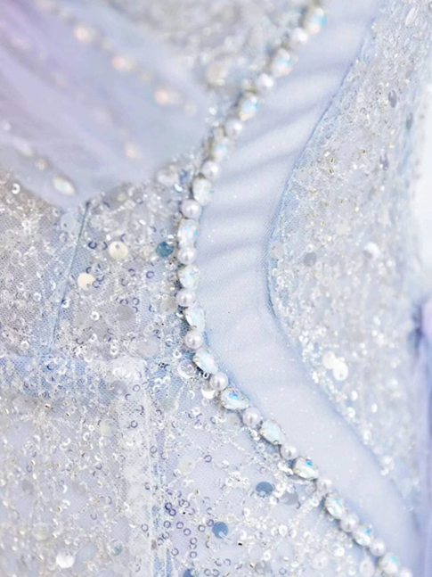 Sexy Meerjungfrau Schatz Lavendel Lila Pailletten Ballkleider Partykleid 21. Geburtstag Outfits Abschlusskleid A371