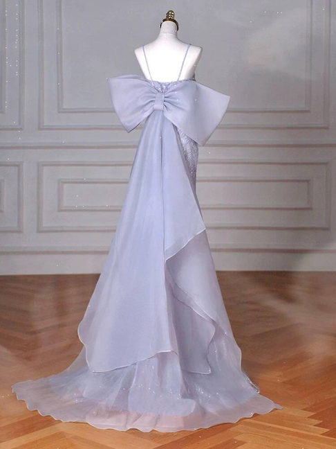 Sexy Mermaid Spaghetti Straps Lilac Sequin Prom Dresses Party Dress 21st Birthday Outfits Graduation Dress AU372