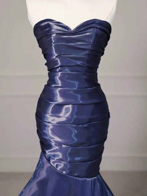 Zeitlose Meerjungfrau Sweetheart Marineblau Ballkleid Inspiration Lange Party Formale Ballkleider AU421