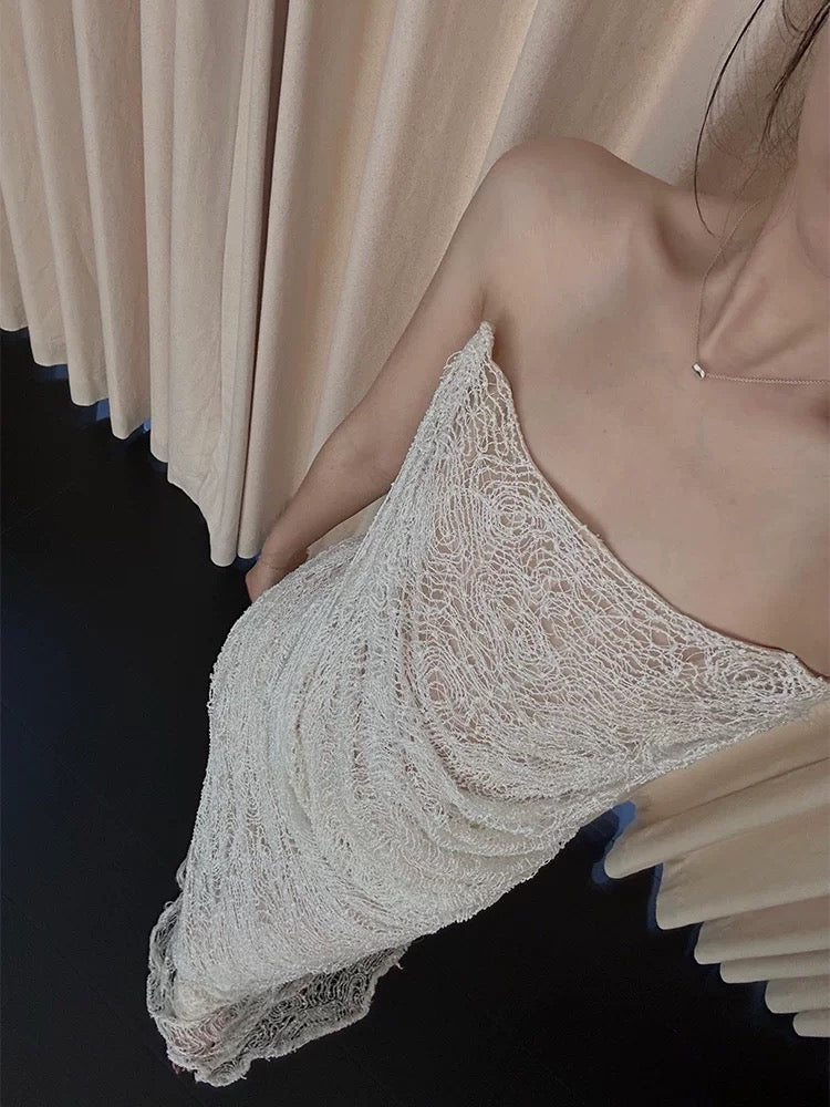 Elegant Sheath Strapless White Lace Wedding Gown Fairy Bride Gown Wedding Dresses AU496