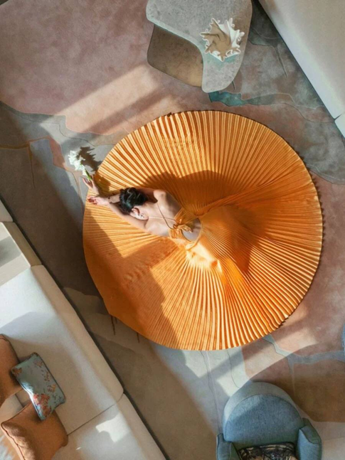 Robe de bal élégante en satin orange, coupe trapèze, bretelles spaghetti, dos nu, pour 16e anniversaire, remise de diplôme, AU514
