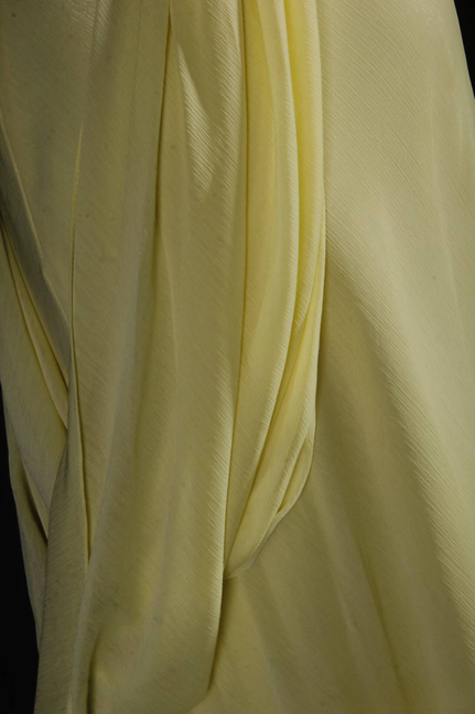 Robe de bal longue vintage en mousseline de soie jaune, asymétrique, asymétrique, perles argentées, tenue de soirée princesse, tenue de remise de diplôme pour femmes, AU558