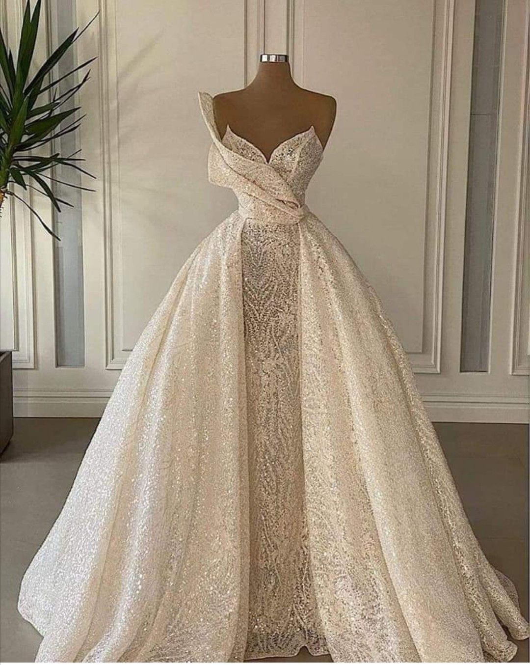 Romantic Sheath Sweetheart White Sequins Long Wedding Dress Fairy Formal Brides Gown Wedding Dresses B140
