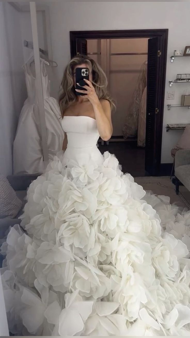Timeless Mermaid Strapless Long Satin White Wedding Dress Fairytale Formal Wedding Dresses Civil Brides Gowns B171