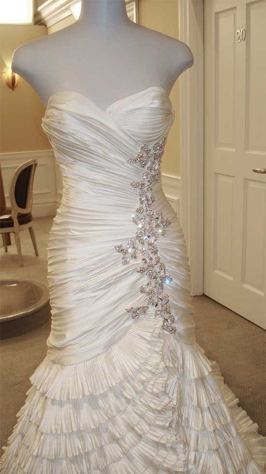 Timeless Mermaid Sweetheart Long Wedding Dress Fairytale Formal Wedding Dresses Civil Brides Gowns B190