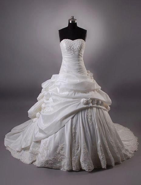 Retro Mermaid Sweetheart Ruffles Taffeta Long Wedding Dress White Wedding Dresses Civil Ruffles Brides Gowns B216