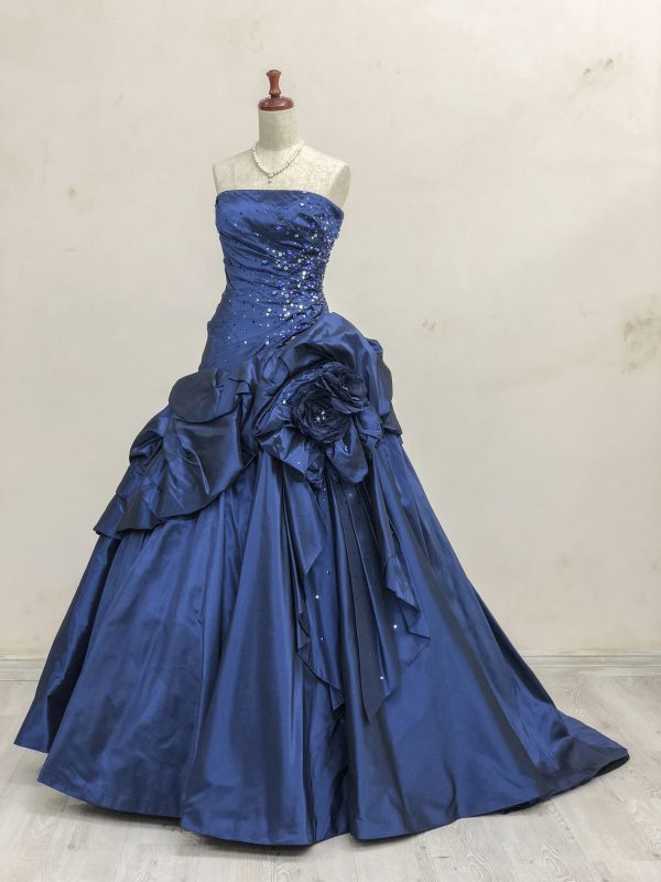 Süße Quinceanera Kleider Ballkleid Trägerlos Marineblau 20. Geburtstagskleider Vestidos De 15 Anos Formale Party Langes Süßes 16 Kleid B641