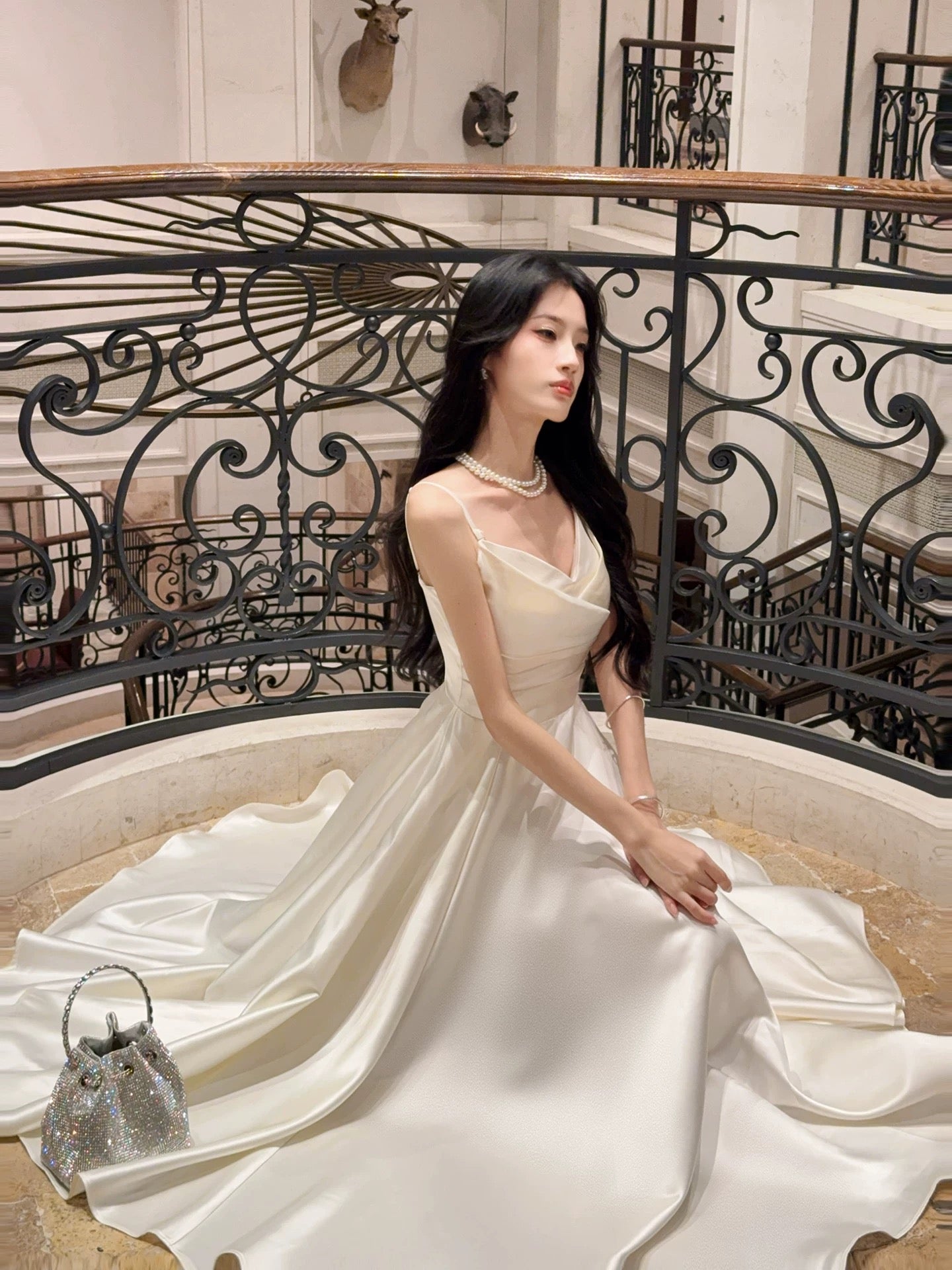 Simple A Line Spaghetti Straps Ivory Satin Outdoor Semi Formal Summer Garden Beach Spring Event Outfits Wedding Guest Dresses RB4938