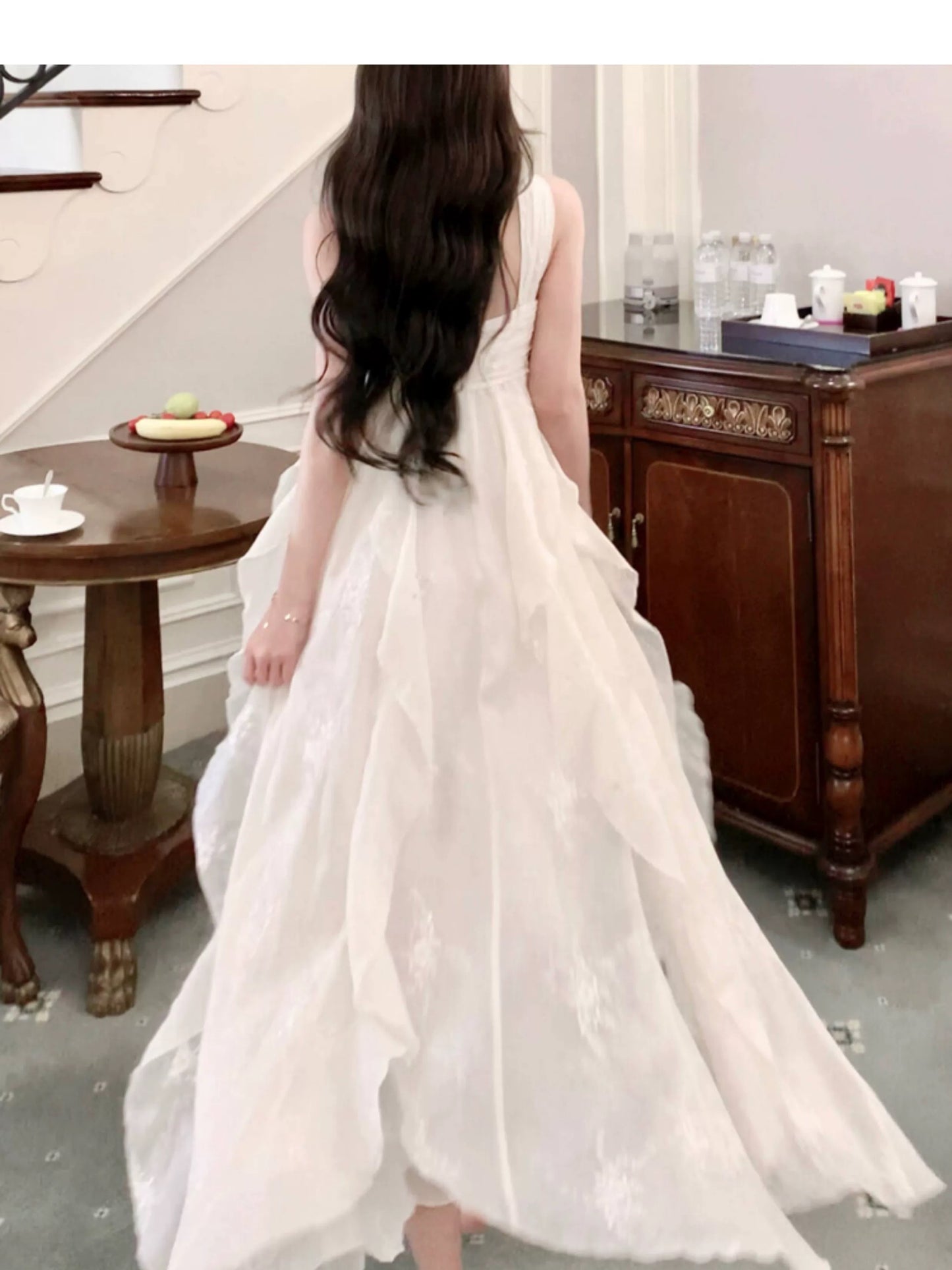 Artistic A Line Sweetheart Chiffon Outdoor Semi Formal Summer Garden Date Night Outfit Wedding Guest Dresses RB5029