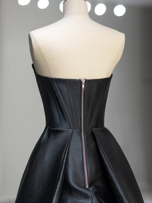 Beautiful Ball Gown Strapless Black Tie Dress Long Prom Dresses Inspo Evening Outfits RB3995