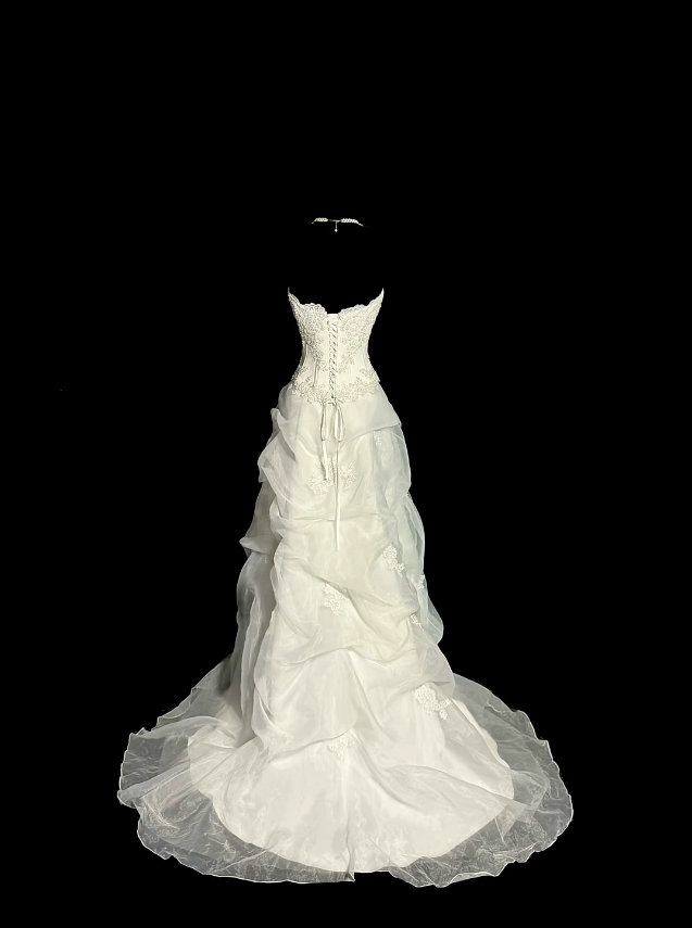 Princess Wedding Dresses Ball Gown Strapless With Appliqued Summer Long Wedding Dress N4237