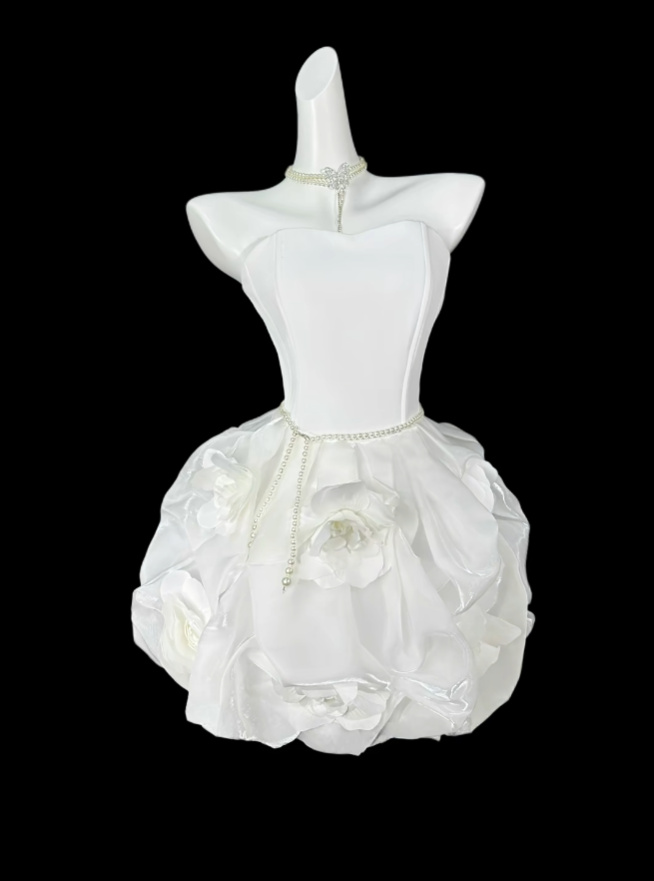 Wunderschöne Ballkleider, Neckholder, Weiß, Abschlussfeier High School, Homecoming Kleider N4430