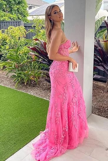 Bescheidenes, trendiges Meerjungfrau-Kleid mit Herzausschnitt, hellblau, Spitze, Tüll, Schlitz, Ballkleider, langes Geburtstagsoutfit, Oberstufen-Tanzpartykleid RB1143