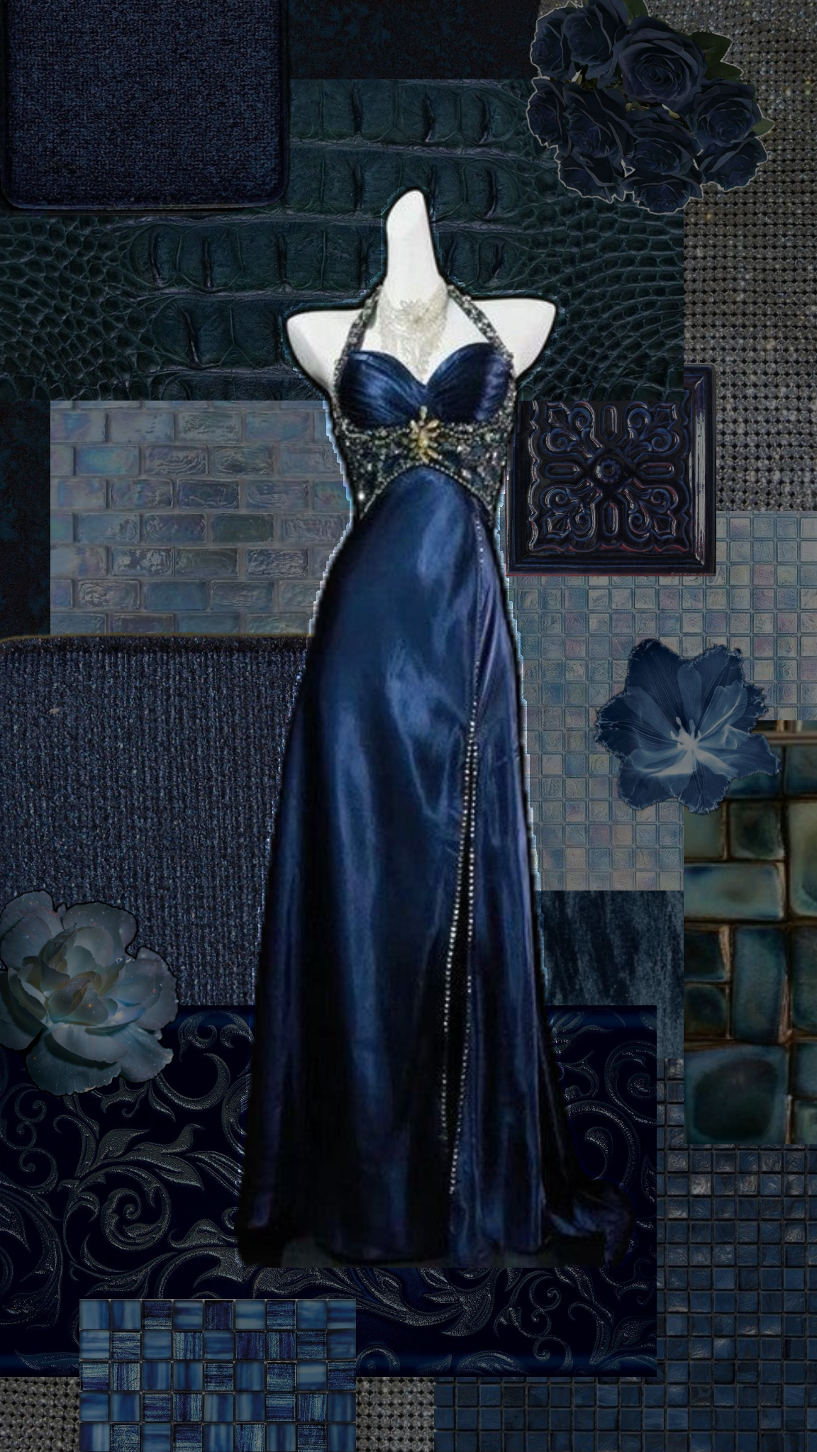 Robe de bal longue en satin bleu marine, sexy, dos nu, avec paillettes et perles, fendue, style sirène, robe de soirée ou de remise de diplôme, RB1198