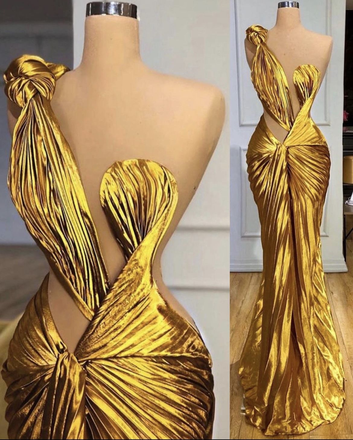 Robe de bal longue en satin jaune, asymétrique, style sirène chic, à volants, tenue pour 20e anniversaire, RB1544