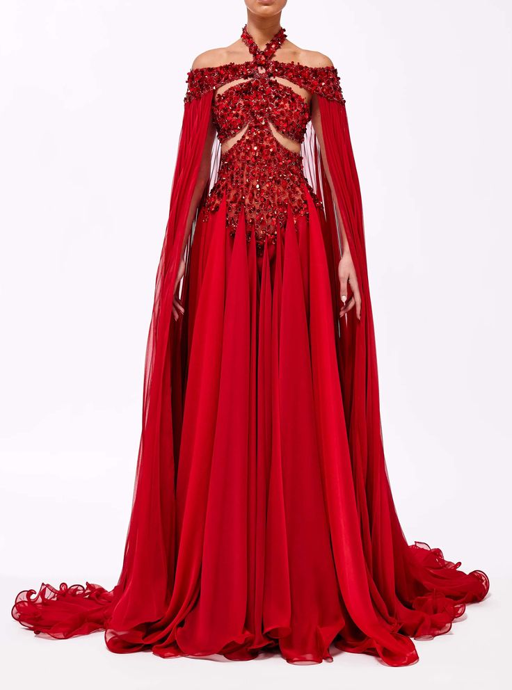 Robe de bal trapèze modeste en mousseline de soie, col haut, plissée, longue, perlée, rouge, pour adolescentes, tenue de soirée pour 20e anniversaire, robe de bal RB1554