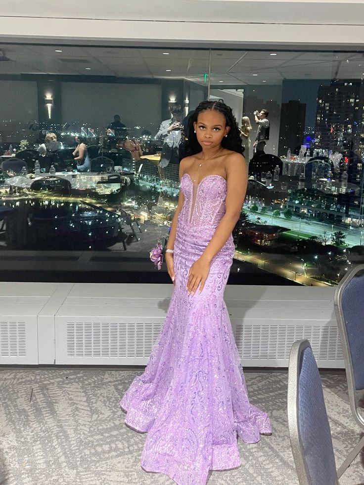 Modest Mermaid Sweetheart Lilac Sequin Long Prom Dresses 22th Birthday Outfits Prom Gown RB1588