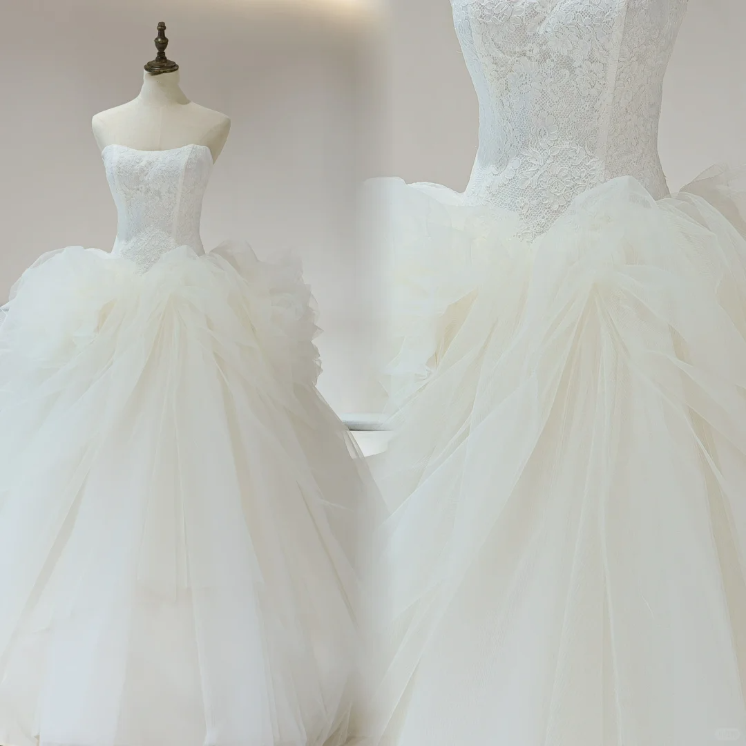Robe de mariée élégante, bustier, sans manches, en dentelle, longue et ajustée, RB1606