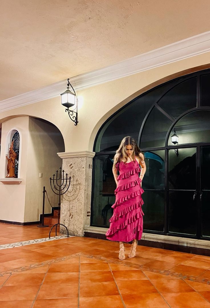 Robe fourreau modeste à bretelles spaghetti rose vif, robe de bal, robe de soirée, tenue d'anniversaire, robe de remise de diplôme, RB1722