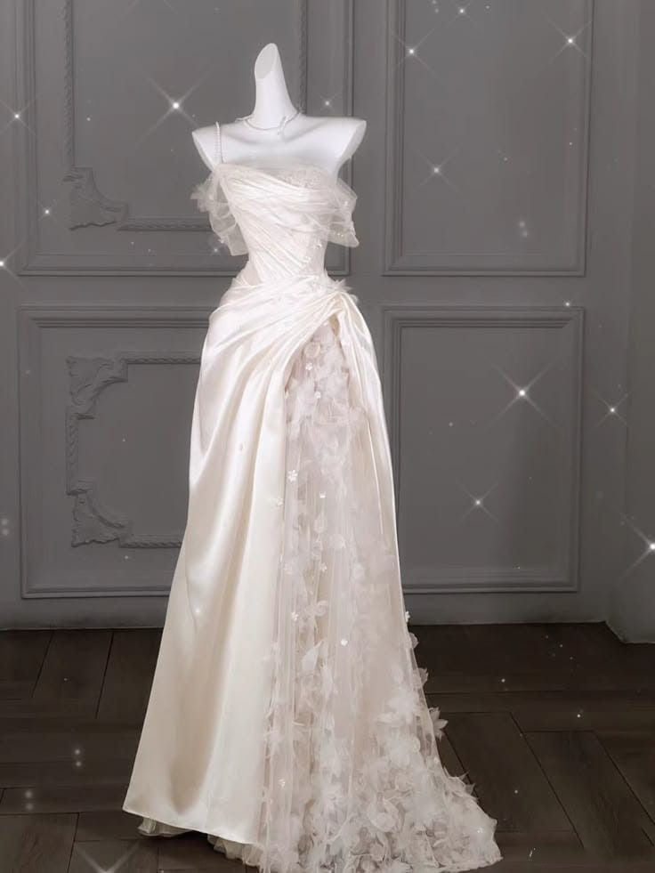 Robe de mariée sirène sexy asymétrique sans manches, corset ajusté en dentelle, longue, blanche, RB2098
