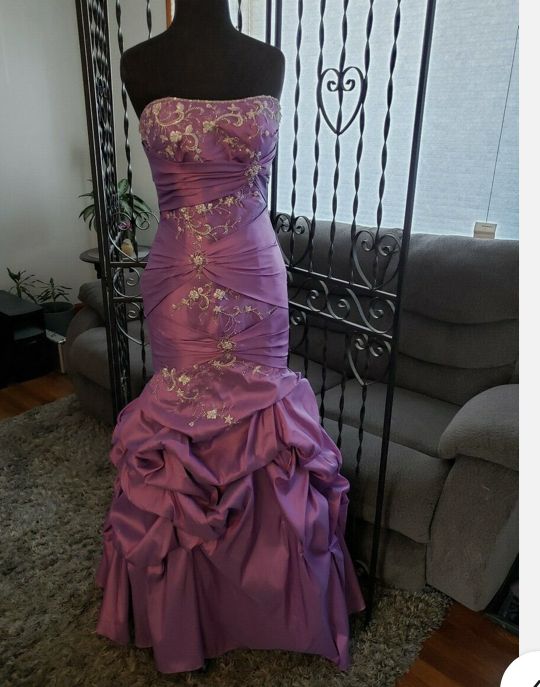 Robe de bal vintage sirène bustier sans manches en taffetas raisin années 90, robe de soirée élégante, robe de princesse de remise de diplôme RB2142