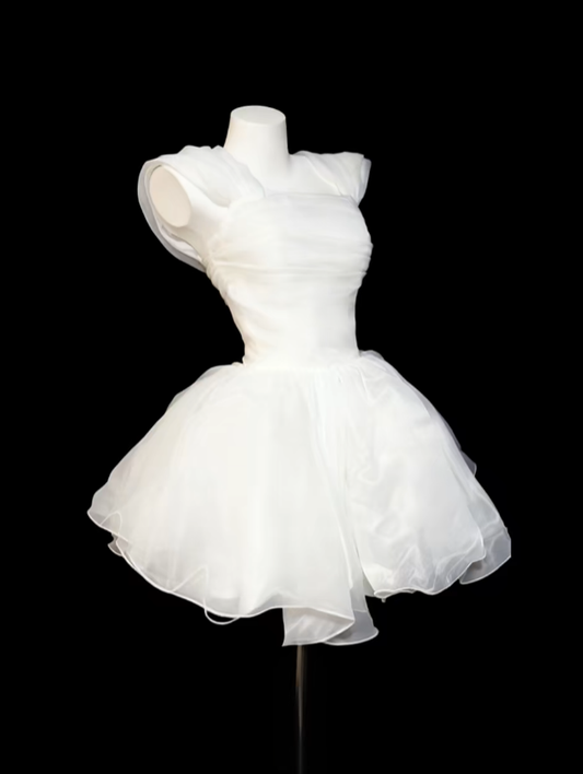 Glamorous Ball Gown Square Neck Outfit Ideas For Teens Girls Inspo Short White 16 Hoco Outfits Homecoming Dress RB3073