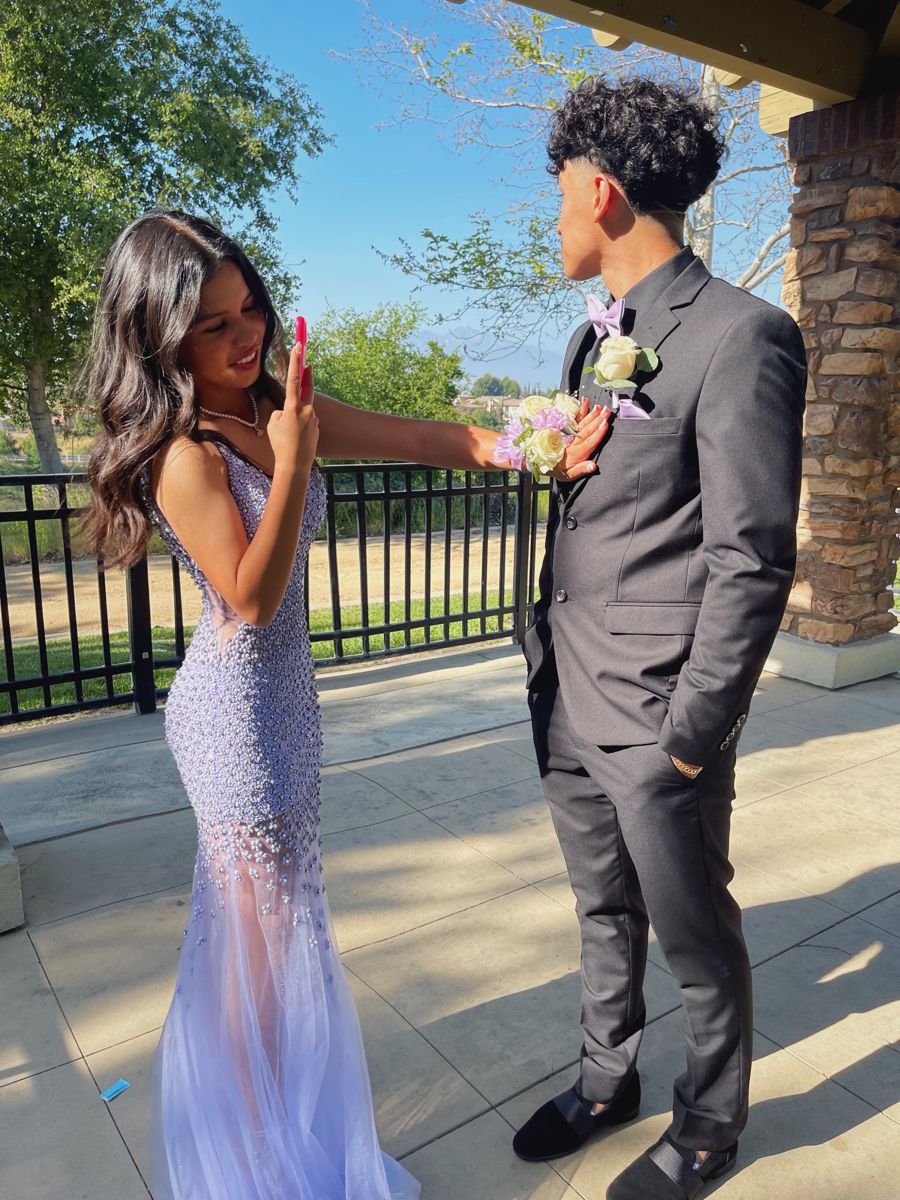 Robe de bal sirène scintillante à col en V et paillettes lilas en tulle, tenue de fête pour 20e anniversaire, robe de remise de diplôme RB848