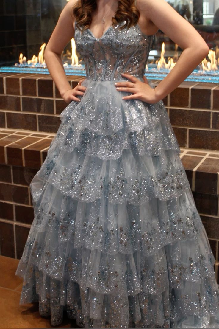 Robe de bal élégante à bretelles spaghetti et paillettes grises, tenue de soirée pour 20e anniversaire, robe de remise de diplôme, RB864