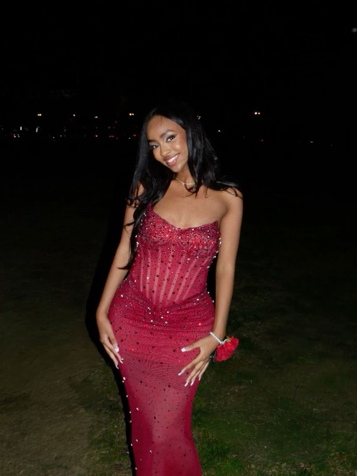 Unique Mermaid Sweetheart Hot Pink Sequins Beads Prom Dresses Party Dress 21st Birthday Outfits Graduation Dress RB902