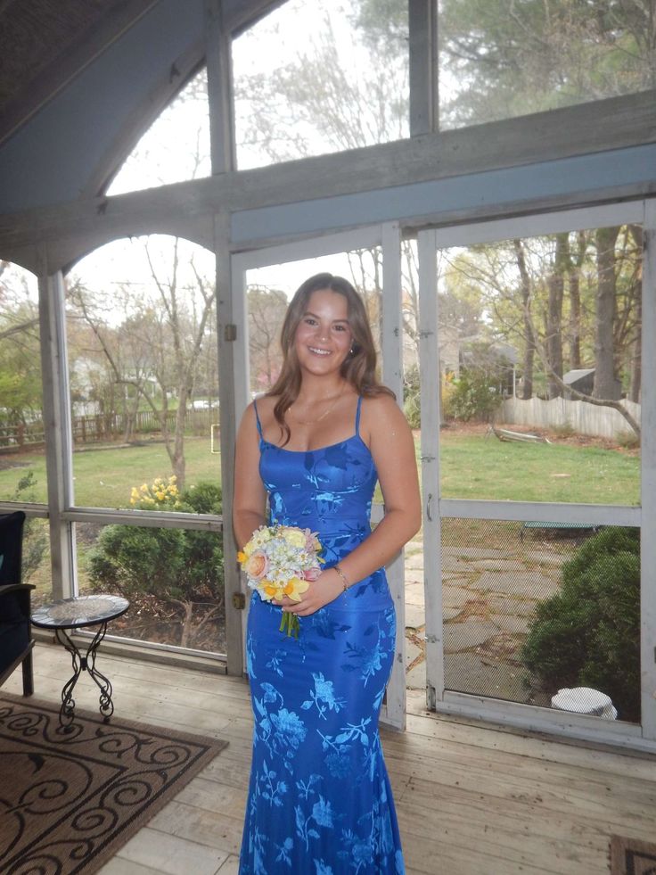 Robe de bal élégante sirène à bretelles spaghetti en dentelle bleu roi, tenue de soirée pour 21e anniversaire, robe de remise de diplôme RB916