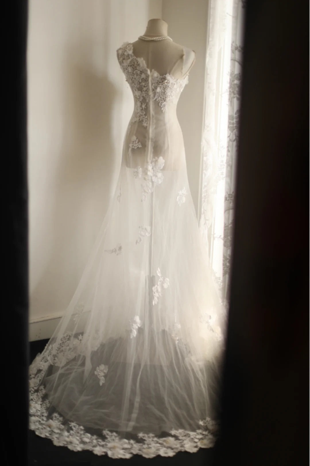 Sexy Meerjungfrau Tüll One-Shoulder-Applikation Brautkleid RF0411