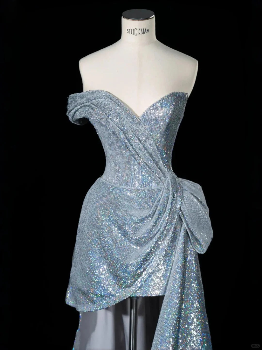 Elegant Silver Sweetheart Neck A-Line Sequins Long Prom Dresses Formal Evening Gowns RF0593