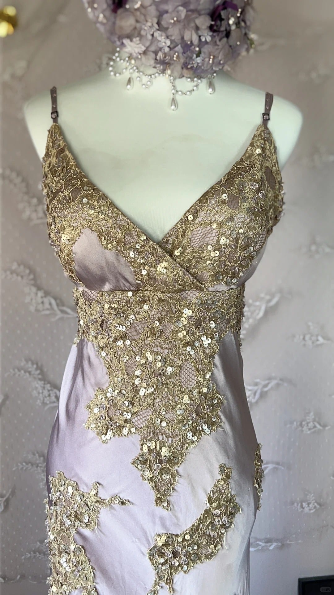 Gorgeous Purple Spaghetti Straps Bodycon Satin Prom Dresses Formal Evening Gowns with Lace Appliques RF0831