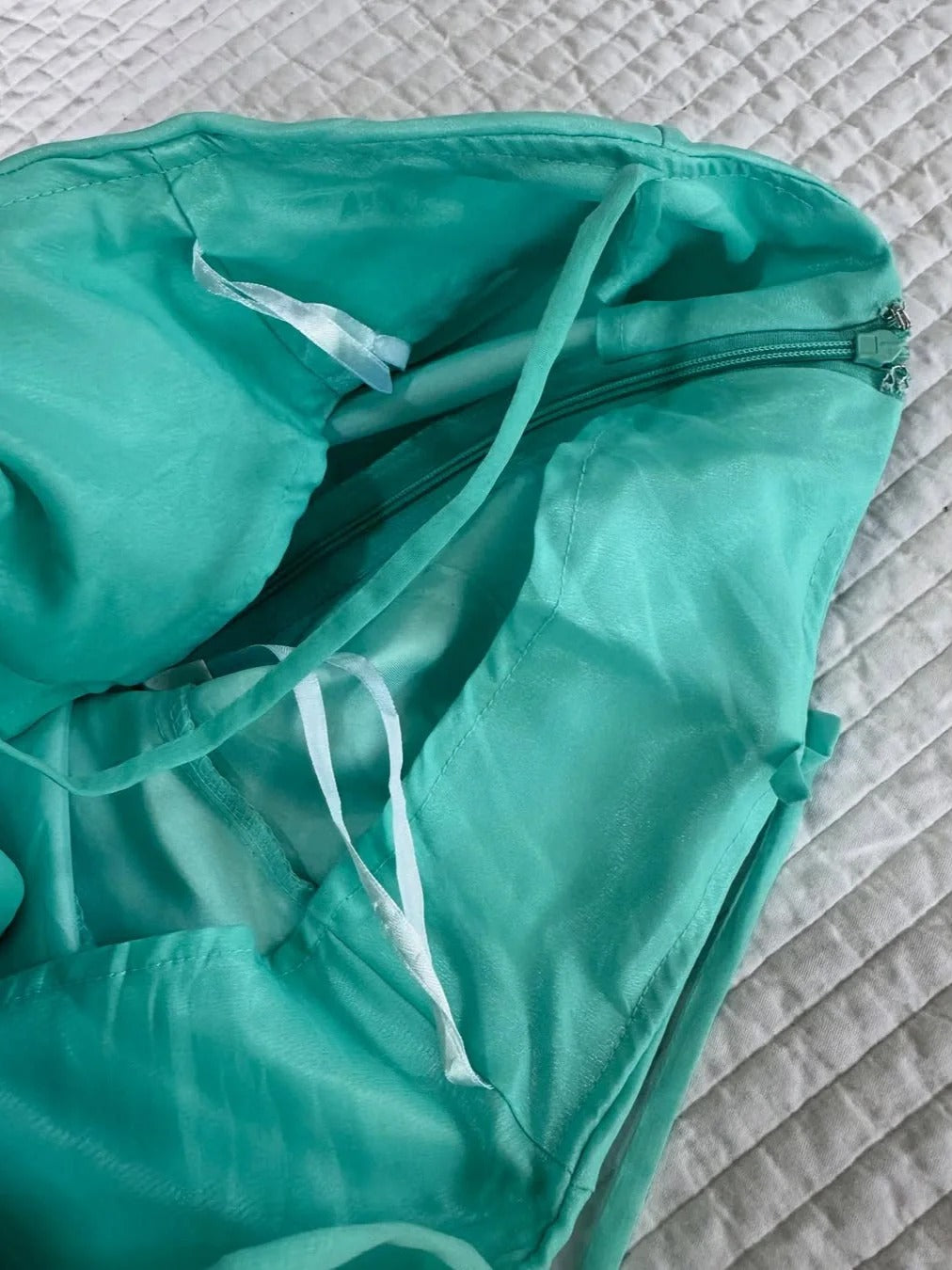 Stunning Tiffany Blue Spaghetti Straps Sheath Tulle Short Party Dresses RF0871