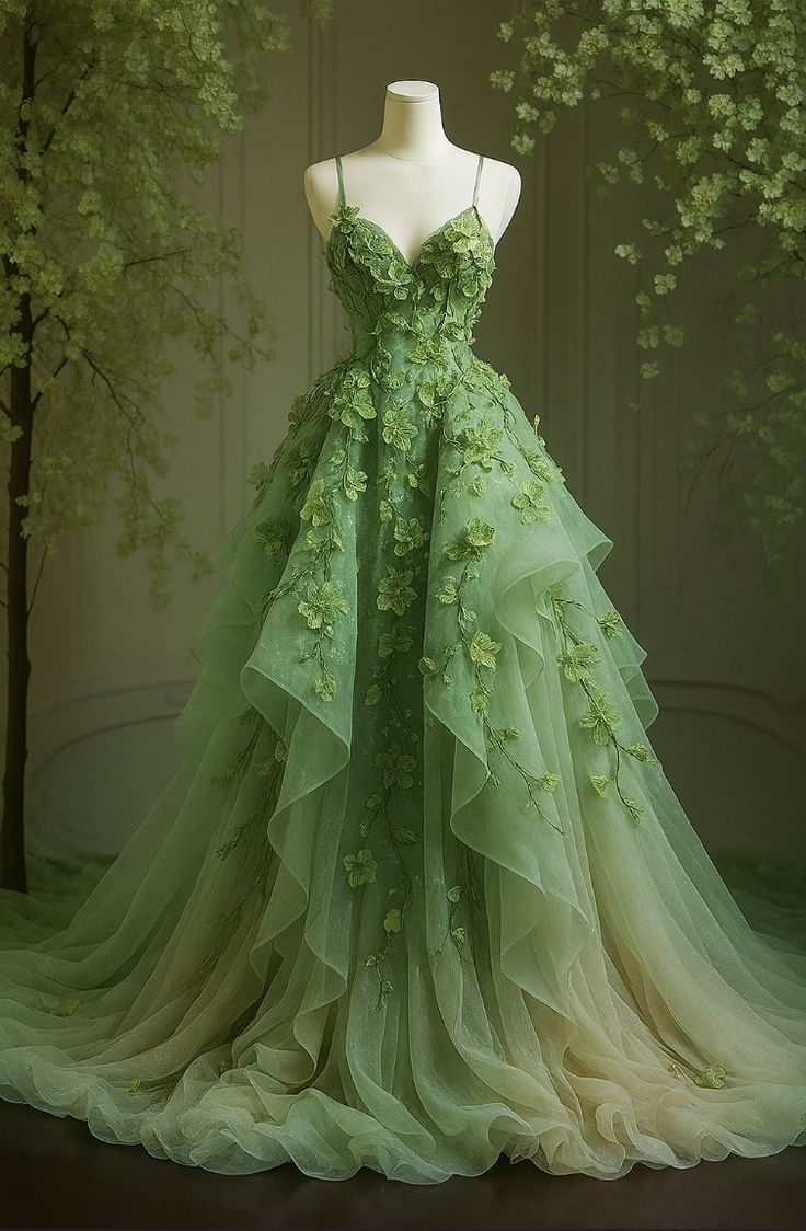 Robe de bal modeste à fines bretelles en tulle vert, robe de soirée longue pour fête d'anniversaire de 16 ans AB1161